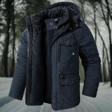 Padded Hooded Winter Jacket with Modern Fit