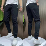 Men's Cargo Trousers with Elastic Waistband