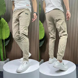 Men's Cargo Trousers with Elastic Waistband