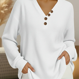 Colour Block Waffle Knit Crew Neck Sweater