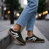 Retro Panelled Chunky Lace-Up Sneakers for Women