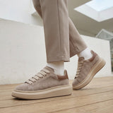 Women's Suede-Look Chunky Platform Lace-Up Sneakers