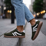 Retro Panelled Chunky Lace-Up Sneakers for Women