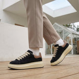 Women's Suede-Look Chunky Platform Lace-Up Sneakers