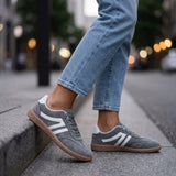 Retro Panelled Chunky Lace-Up Sneakers for Women