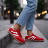 Retro Panelled Chunky Lace-Up Sneakers for Women