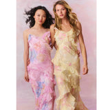 Women's Floral Ruffle Maxi Dress