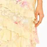 Women's Floral Ruffle Maxi Dress