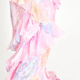 Women's Floral Ruffle Maxi Dress