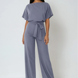 Women's Ruffle Sleeve Wide Leg Jumpsuit