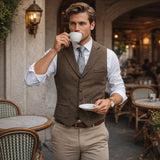 Men's Classic Tweed Waistcoat for Layering