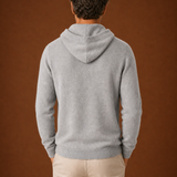 Men's Long Sleeve Hooded Knit Drawstring Sweater