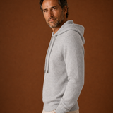 Men's Long Sleeve Hooded Knit Drawstring Sweater