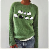 Women's Patterned Fair Isle Boat Neck Sweater