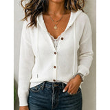 Women's White Autumn Cardigan