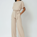 Women's Ruffle Sleeve Wide Leg Jumpsuit