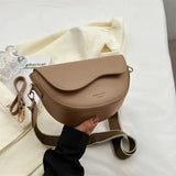 Curved Flap Crossbody Shoulder Bag