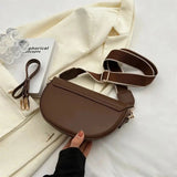 Curved Flap Crossbody Shoulder Bag