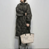 Women's Long Slim-Fit Padded Puffer Winter Jacket
