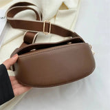 Curved Flap Crossbody Shoulder Bag