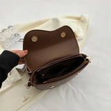 Curved Flap Crossbody Shoulder Bag