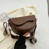 Curved Flap Crossbody Shoulder Bag