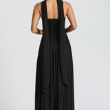 Women's Strapless Side Slit Maxi Dress