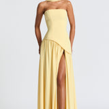 Women's Strapless Side Slit Maxi Dress