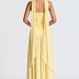 Women's Strapless Side Slit Maxi Dress