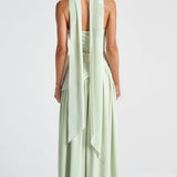 Women's Strapless Side Slit Maxi Dress