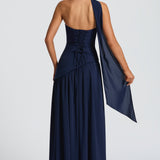 Women's Strapless Side Slit Maxi Dress