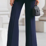 Women's Two-Piece Tailored Blazer and Flared Trouser Suit