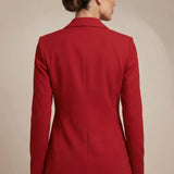 Women's Tailored Lapel Collar Button-Front Blazer