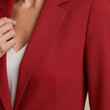 Women's Tailored Lapel Collar Button-Front Blazer
