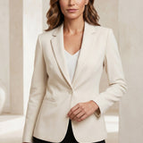 Women's Tailored Lapel Collar Button-Front Blazer