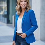 Women's Tailored Lapel Collar Button-Front Blazer