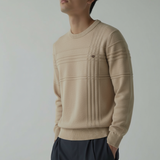 Men's Knitted Slim Fit Cotton Blend Pullover