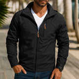 Men's Regular-Fit Zip Outdoor Jacket, Stand Collar