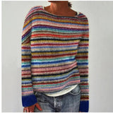 Women's Patterned Fair Isle Boat Neck Sweater