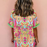 Bohemian Printed Shirt Dress