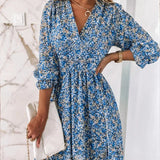 Floral V-Neck Mini Dress