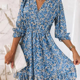 Floral V-Neck Mini Dress