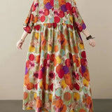 Abstract Floral Oversized Maxi Dress