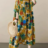 Abstract Floral Oversized Maxi Dress