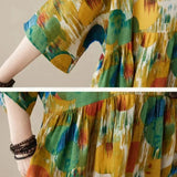 Abstract Floral Oversized Maxi Dress