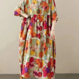 Abstract Floral Oversized Maxi Dress