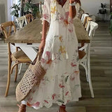 Floral Button Front Midi Dress