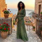 Floral Long Sleeve Maxi Dress