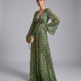 Floral Long Sleeve Maxi Dress