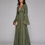 Floral Long Sleeve Maxi Dress